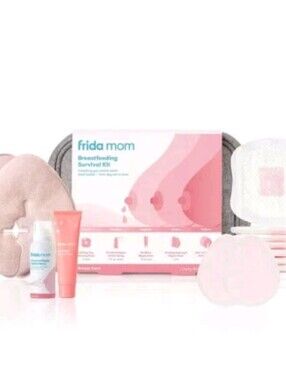 Frida Mom Breastfeeding Survival Kit New Travel Kit Nursing Pads, Nipple Cream